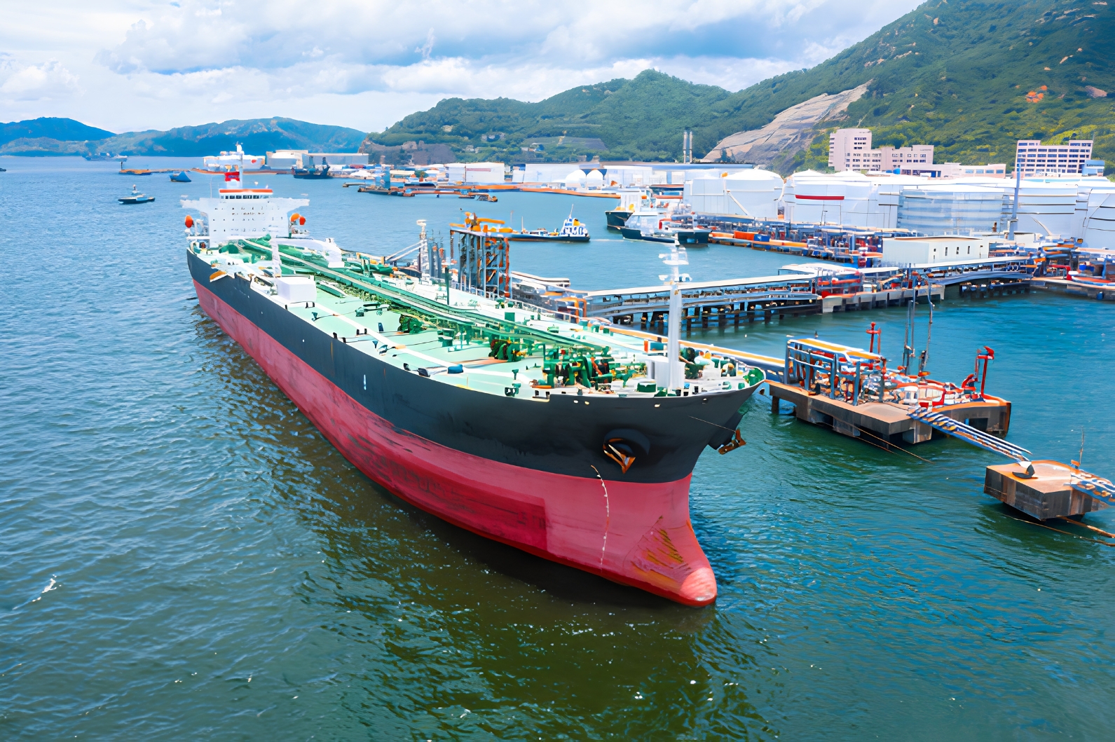 Crude Tanker at Terminal