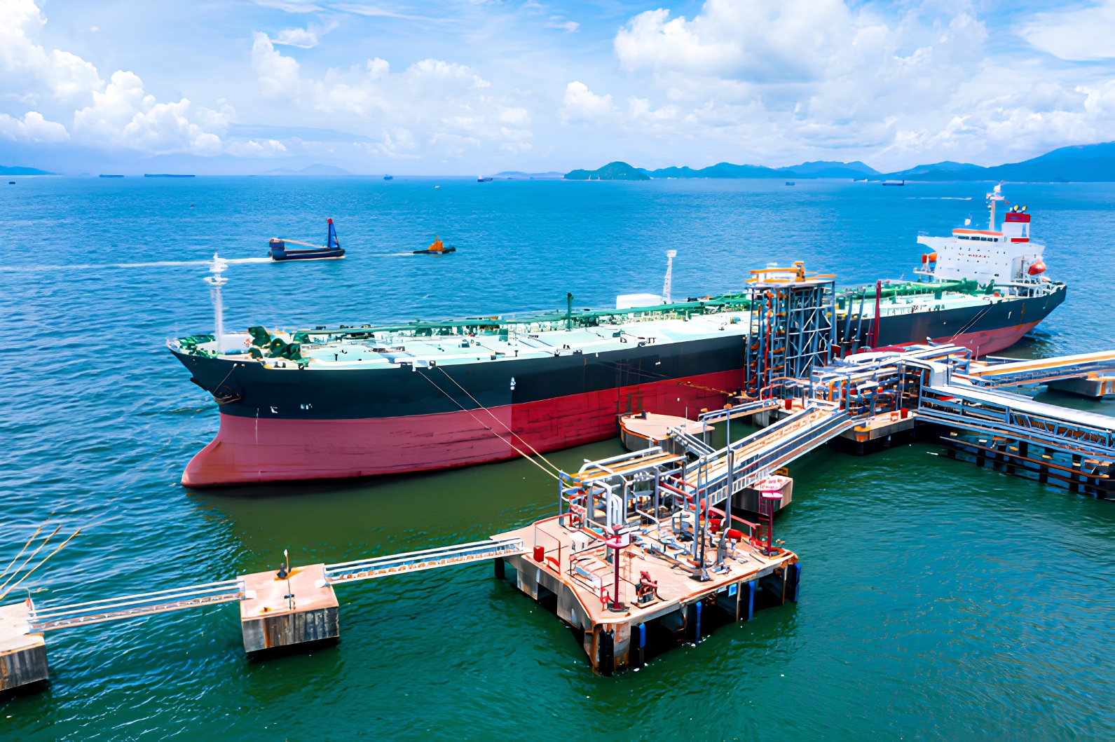 Crude Tanker at Dock
